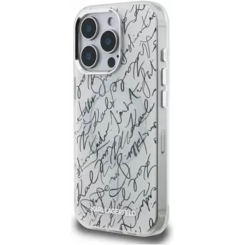 KARL LAGERFELD IML Karl ScriptPattern MagSafe Case para Apple iPhone 16 Pro Max - Branco