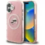 KARL LAGERFELD IML Glitter Karl & Choupette Heads Logo MagSafe Case para Apple iPhone 16 - Rosa