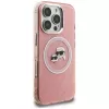 Karl Lagerfeld IML Glitter Karl & Choupette Heads Logo MagSafe Case para iPhone 16 Pro Rosa
