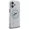 KARL LAGERFELD IML Glitter Karl & Choupette Heads Logo MagSafe Case para iPhone 16, Cinzento