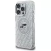 KARL LAGERFELD IML Glitter Karl & Choupette Heads Logo MagSafe Case para iPhone 16 Pro Cinzento