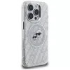 KARL LAGERFELD IML Glitter Karl & Choupette Heads Logo MagSafe Case para iPhone 16 Pro Max Cinzento