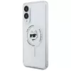 Karl Lagerfeld Button Choupette Head Printed Logo MagSafe Case para Samsung Galaxy S25 Edge Branco