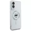 Karl Lagerfeld Button Choupette Head Printed Logo MagSafe Case para Samsung Galaxy S25 Edge Branco