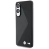 BMW Leder Oversized Stripes MagSafe Case para Samsung Galaxy S25 Edge Preto