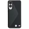 BMW Leder Oversized Stripes MagSafe Case para Samsung Galaxy S25 Edge Preto