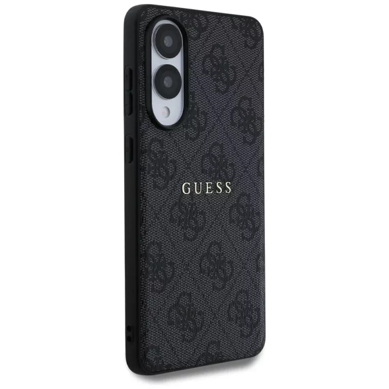 Guess 4G Ring Classic Logo MagSafe Case para Samsung Galaxy S25 Edge (Preto)