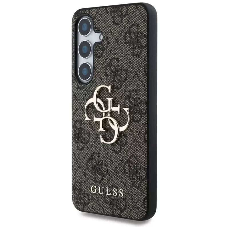 Guess Big 4G Logo Classic Logo Case para Samsung Galaxy S25+ (Castanho)