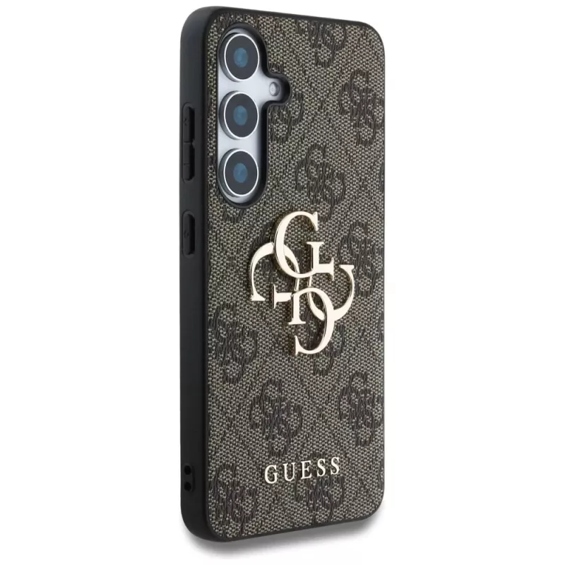 Guess Big 4G Logo Classic Logo Case para Samsung Galaxy S25+ (Castanho)
