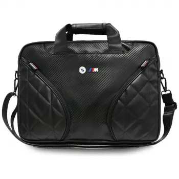 BMW Carbon Pockets & Metal Logo Mochila para portátil 16 polegadas Preto