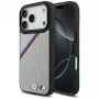 BMW M Tricolor Metal Logo MagSafe Case para iPhone 17 Pro Cinzento