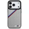 BMW M Tricolor Metal Logo MagSafe Case para iPhone 17 Pro Cinzento