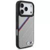 BMW M Tricolor Metal Logo MagSafe Case para iPhone 17 Pro Cinzento