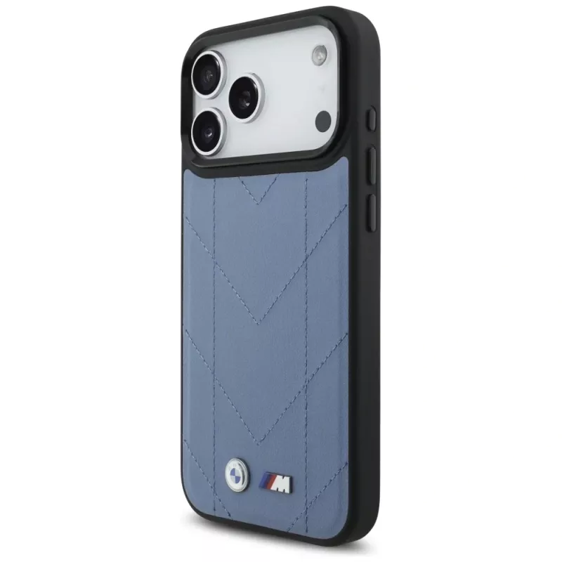 BMW M Quilted Logo MagSafe Case para iPhone 17 Pro Max Azul