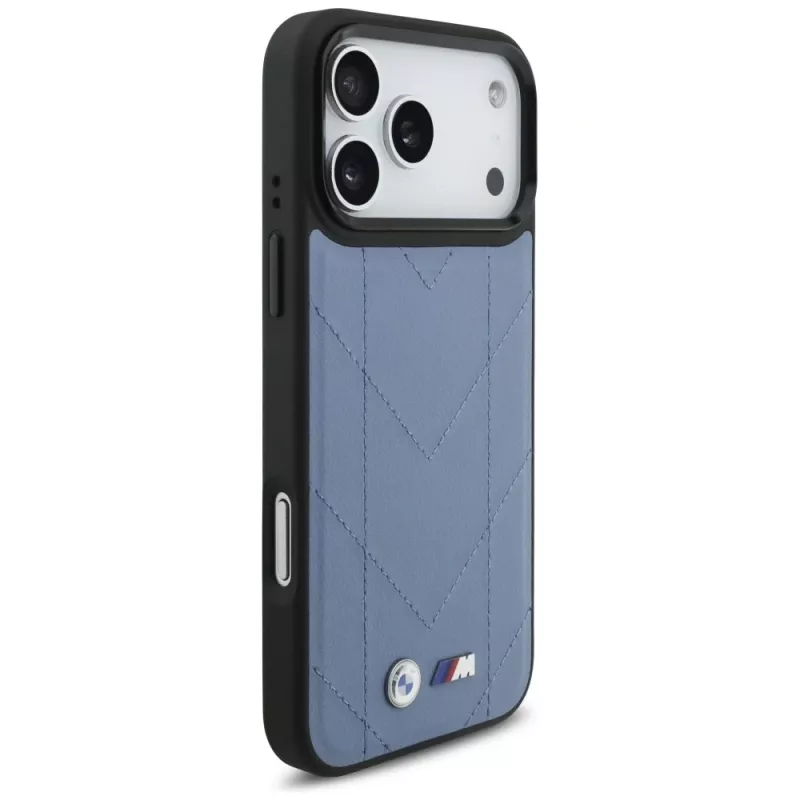 BMW M Quilted Logo MagSafe Case para iPhone 17 Pro Max Azul