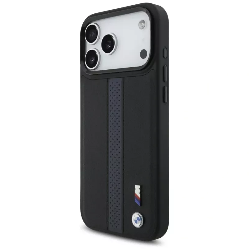 BMW M Perforated Stripe Logo MagSafe Case para iPhone 17 Pro Max Azul