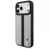 BMW M Perforated Stripe Logo MagSafe Case para iPhone 17 Pro Max Cinzento