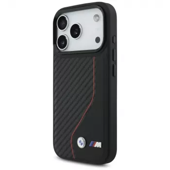 BMW M Carbon Line & Logo MagSafe Case para Apple iPhone 17 Pro Vermelho