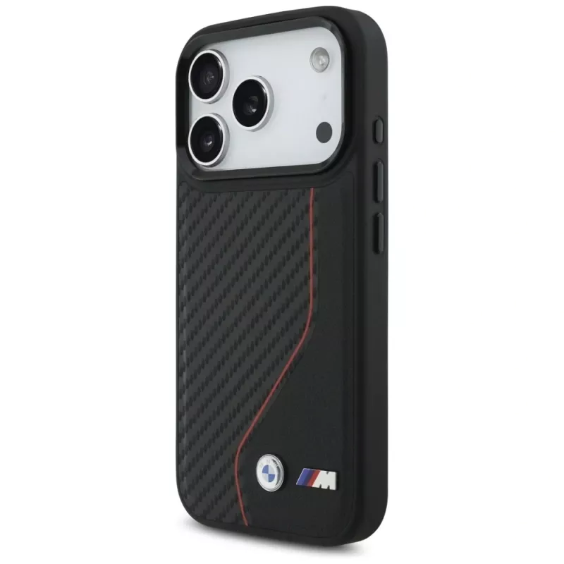 BMW M Carbon Line & Logo MagSafe Case para Apple iPhone 17 Pro Vermelho