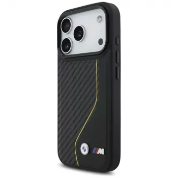 BMW M Carbon Line & Logo MagSafe Case para iPhone 17 Pro Amarelo