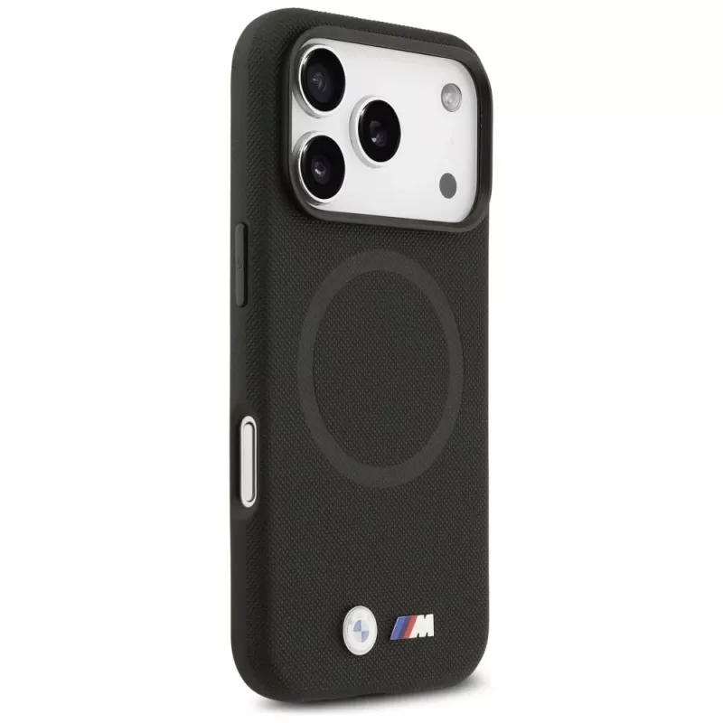 Capa MagSafe BMW M FW Metal Logo para Apple iPhone 17 Pro, preto