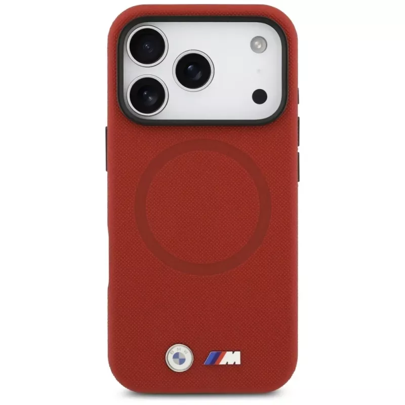 Capa MagSafe BMW M Series Metal Logo para Apple iPhone 17 Pro, vermelho