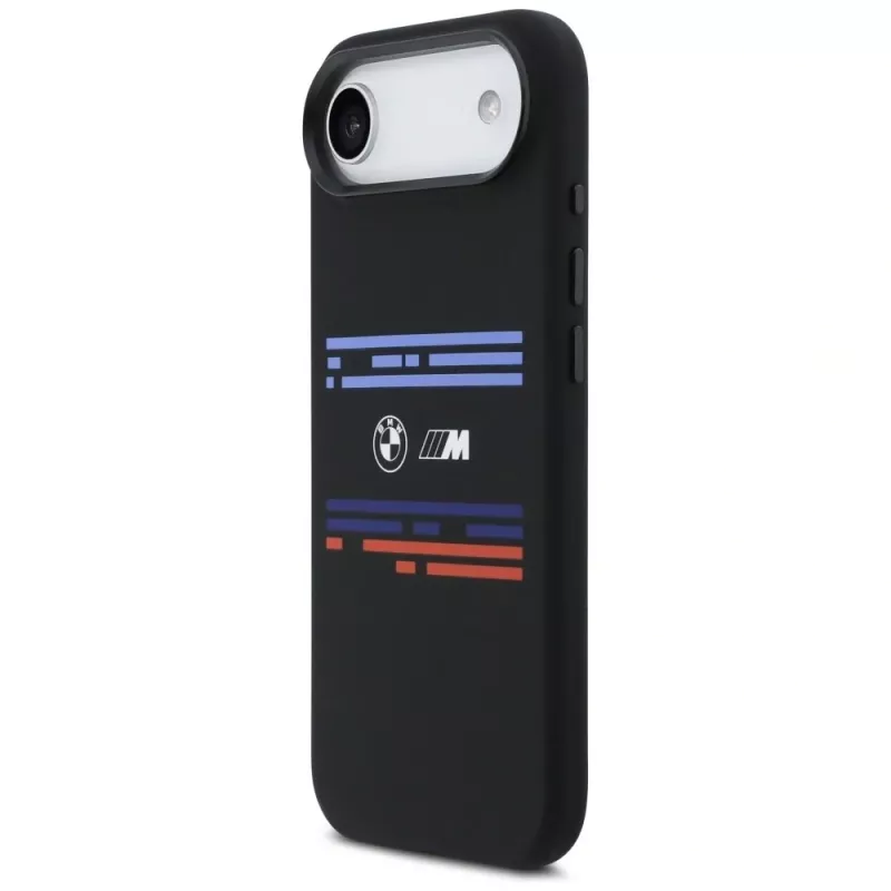 Capa MagSafe BMW M Silicon Horizontal Line para iPhone Air, preto