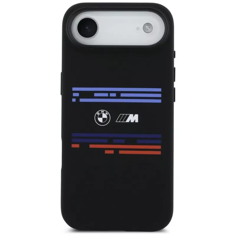Capa MagSafe BMW M Silicon Horizontal Line para iPhone Air, preto