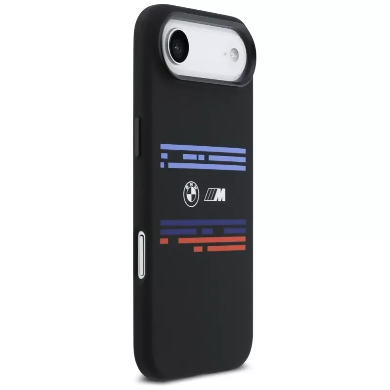 Capa MagSafe BMW M Silicon Horizontal Line para iPhone Air, preto