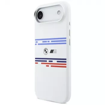 Capa MagSafe BMW M Silicon Horizontal Line para iPhone Air, branco