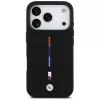 Capa MagSafe BMW M Silicon Tricolor Line para iPhone 17 Pro, preto