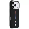 Capa MagSafe BMW M Silicon Tricolor Line para iPhone 17 Pro, preto