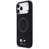 Capa MagSafe BMW M Silicon Logo para iPhone 17 Pro Max, preto