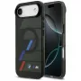 BMW M IML Metal Buttons Tricolor Lines capa MagSafe para Apple iPhone Air, preta