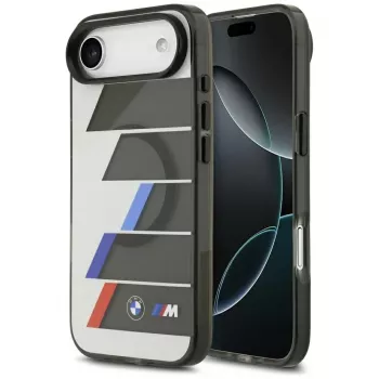 Capa MagSafe BMW M IML Metal Buttons Tricolor Lines para iPhone Air, antracite