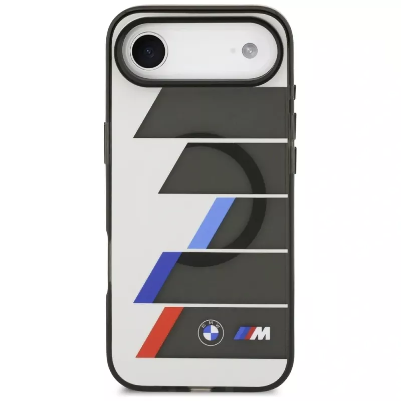 Capa MagSafe BMW M IML Metal Buttons Tricolor Lines para iPhone Air, antracite