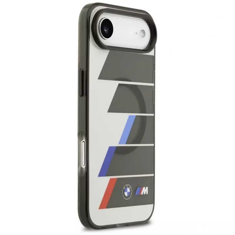Capa MagSafe BMW M IML Metal Buttons Tricolor Lines para iPhone Air, antracite