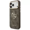 Capa com botões metálicos Guess 4G Big Classic Logo BigStrap para iPhone 17 Pro Max, castanho