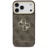 Capa com botões metálicos Guess 4G Big Classic Logo BigStrap para iPhone 17 Pro Max, castanho