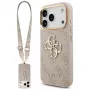 Capa com botões metálicos Guess 4G Big Classic Logo Big Strap para Apple iPhone 17 Pro, rosa