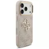 Capa com botões metálicos Guess 4G Big Classic Logo Big Strap para Apple iPhone 17 Pro, rosa