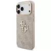 Capa protetora com botões metálicos Guess 4G Big Classic Logo Big Strap para iPhone 17 Pro Max, rosa