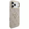 Capa protetora com botões metálicos Guess 4G Big Classic Logo Big Strap para iPhone 17 Pro Max, rosa