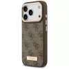 Capa MagSafe Guess 4G Logo Plate para Apple iPhone 17 Pro, castanho
