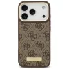 Capa MagSafe Guess 4G Logo Plate para Apple iPhone 17 Pro, castanho