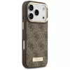 Capa MagSafe Guess 4G Logo Plate para Apple iPhone 17 Pro, castanho