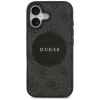 Capa MagSafe Guess 4G Circle Classic Logo para iPhone 17, preto