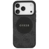 Capa MagSafe Guess 4G Circle Classic Logo para iPhone 17 Pro, preto