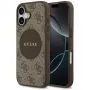 Capa MagSafe Guess 4G Circle Classic Logo para Apple iPhone 17, castanho