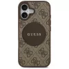 Capa MagSafe Guess 4G Circle Classic Logo para Apple iPhone 17, castanho